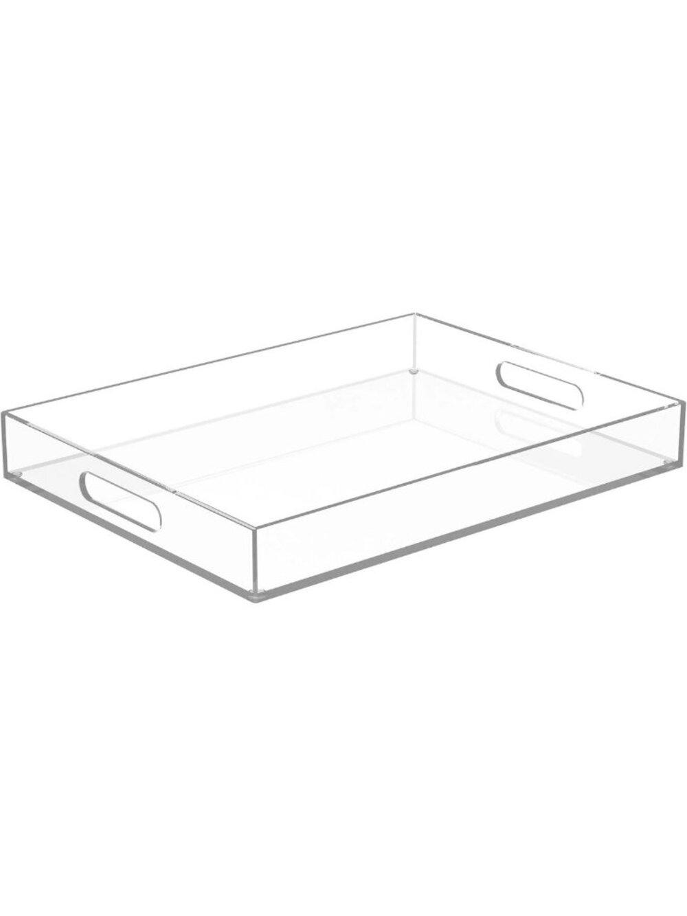 Large Clear Acrylic Serving Tray 16"x12" - Versatile Vanity Platter for Home